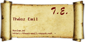 Thész Emil névjegykártya
