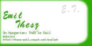 emil thesz business card